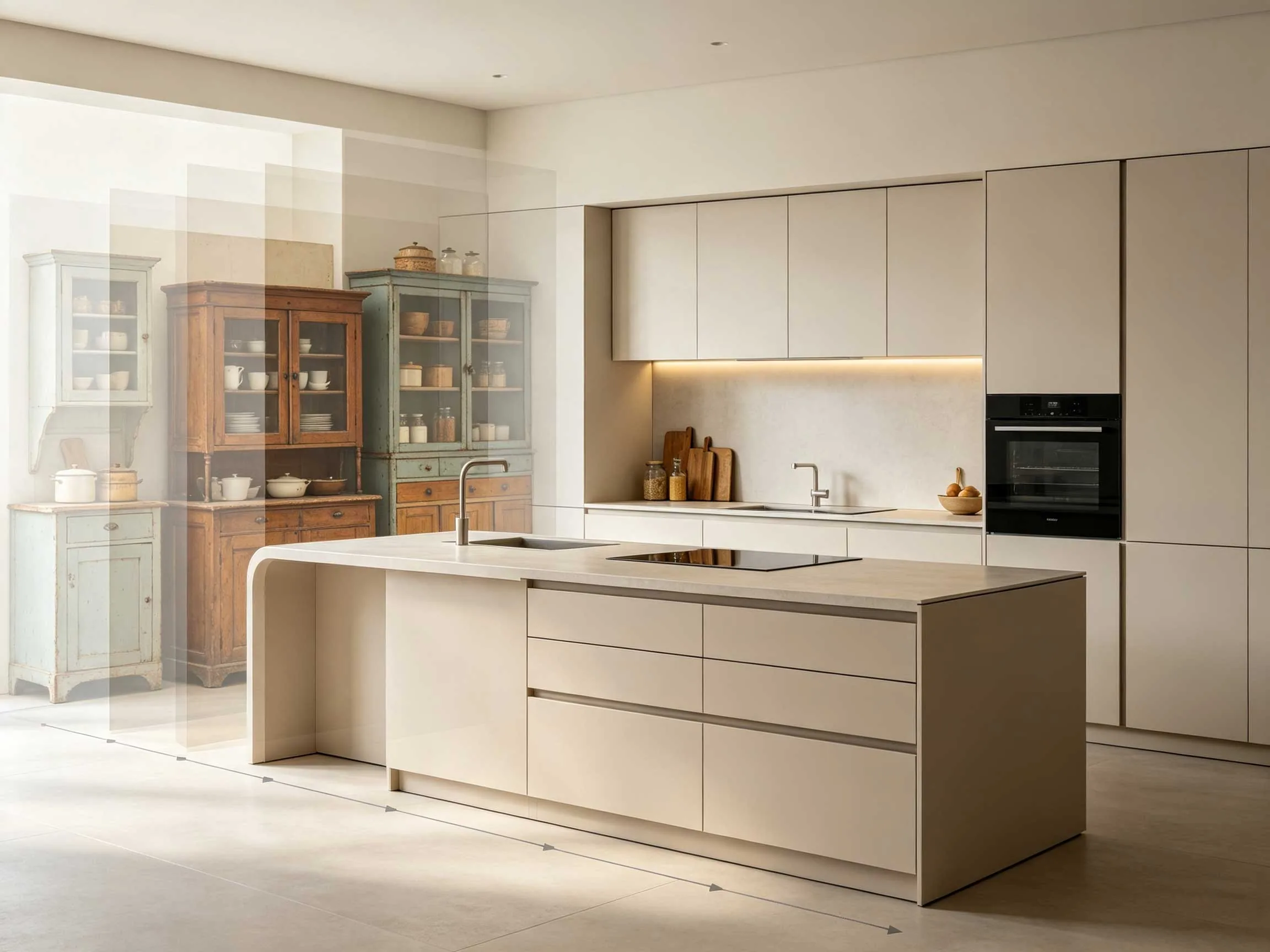 تاریخچه کابینت و آشپزخانه مدرن