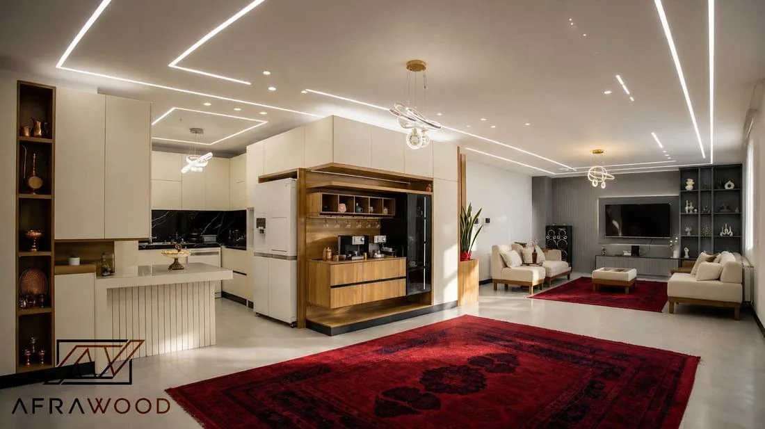 نمونه کابینت آشپزخانه افرا چوب